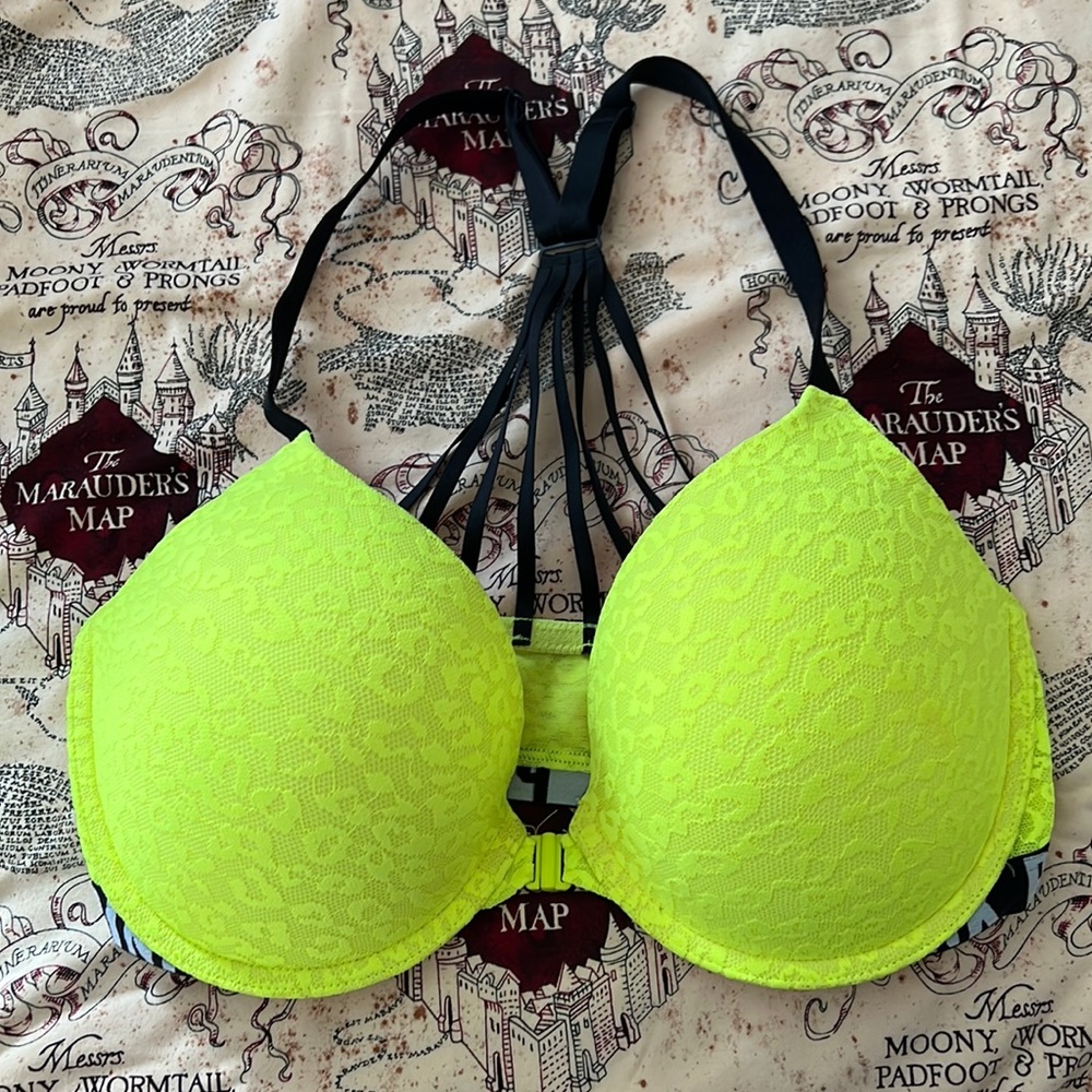 Chartreuse Victorias Secret Bra